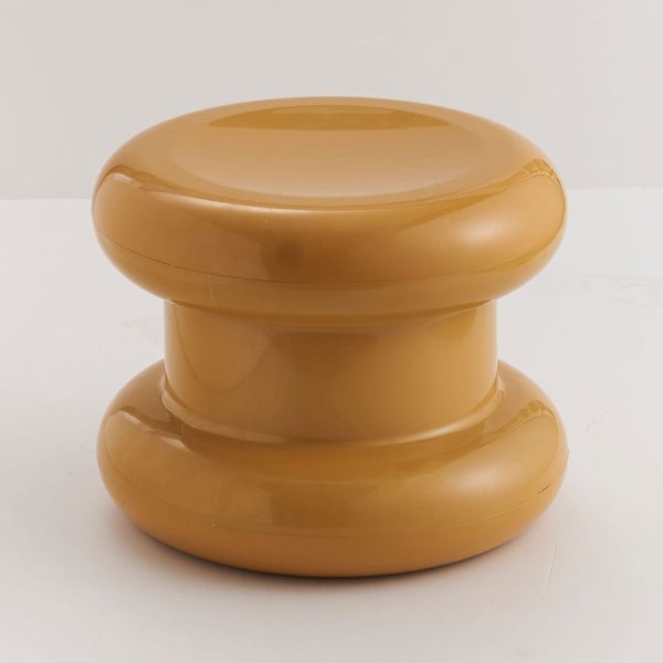 Contemporary Creative Round Plastic Chair Backless Armless For Living Room - Image 3