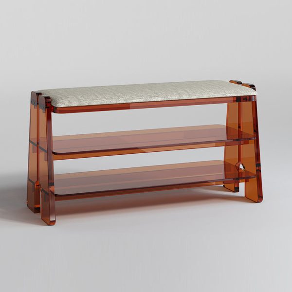 Modern Minimalist Long Rectangle Cotton Linen Acrylic Shoe Storage 2/3 Tier For Entryways - Image 20