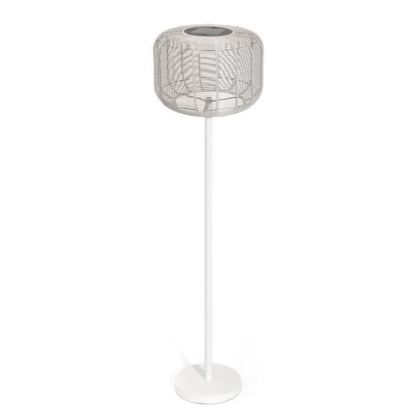 Contemporary Retro Solar Waterproof Weaving Rattan Metal Cylinder LED Landscape Lighting Outdoor Light For Outdoor Patio - Image 13