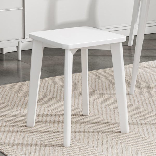 Traditional Chinese Solid Wood Square Stackable Low Stool Backless For Living Room - Image 2