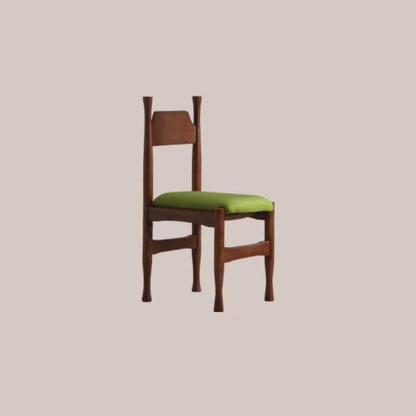 Traditional Vintage Wood Curved Frame Velvet Dining Chair Backrest For Dining Room - Image 19