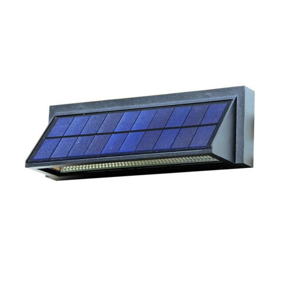 Outdoor Solar Waterproof Rectangular Slant LED Patio Wall Sconce Lamp - Image 9