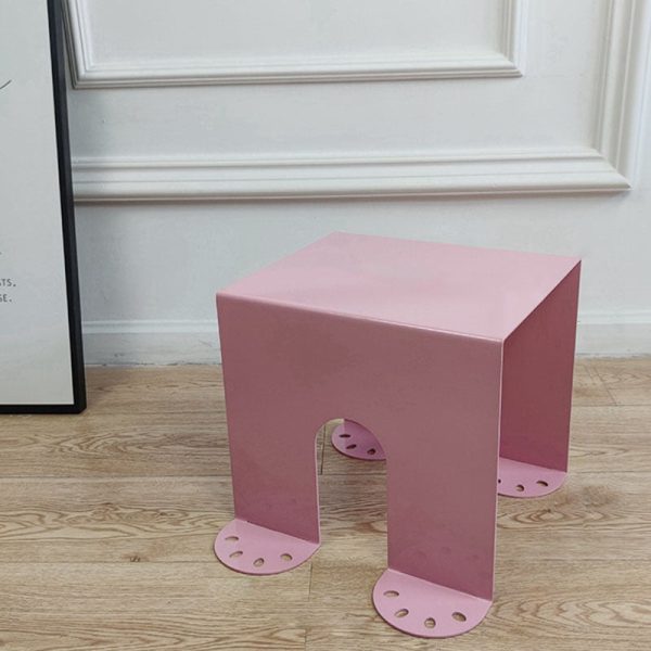 Modern Minimalist Square Table Top Cold Rolled Plate Side Table 4-Leg For Living Room - Image 19