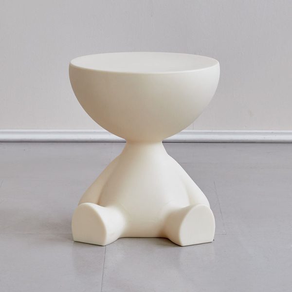 Modern Minimalist Small Flat Round PP End Table 1-Tier For Living Room - Image 16