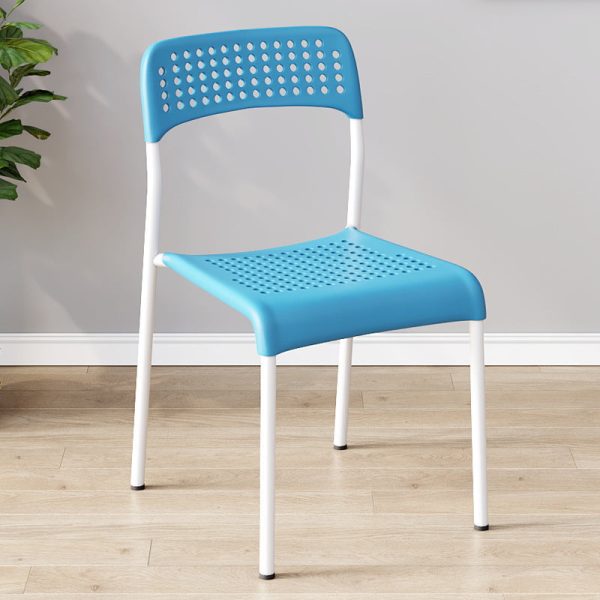 Modern Minimalist Square Plastic Iron Multi-Holes Dining Chair Backrest For Dining Room - Image 11
