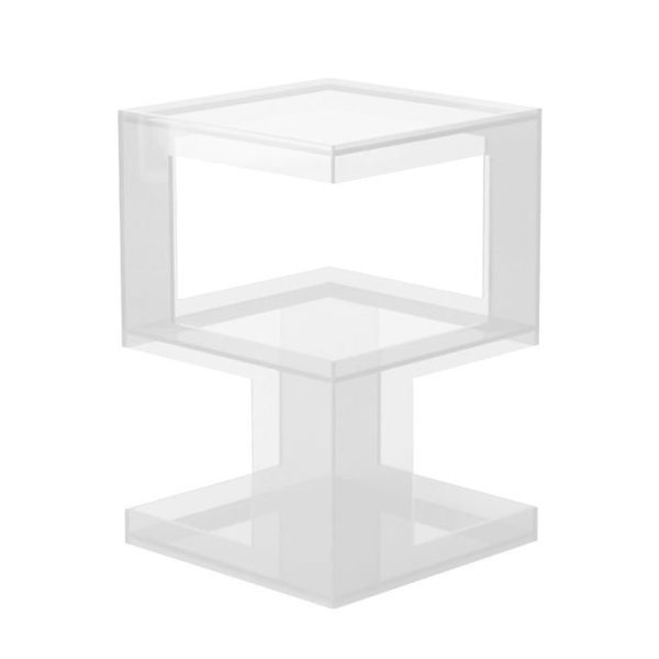 Modern Luxury Square Acrylic End Table 3-Tier For Living Room - Image 9