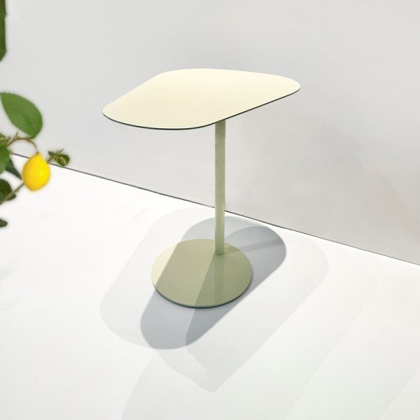 Contemporary Creative Irregular Geometric Round Iron End Table For Living Room - Image 14