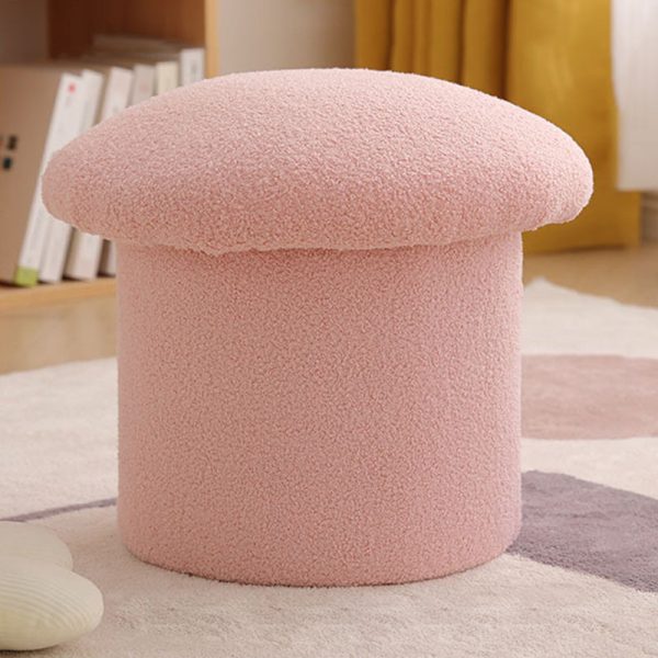 Contemporary Simplicity Mushroom Shape Velvet Pouf Footstool For Living Room - Image 16