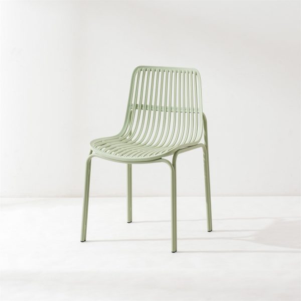 Modern Minimalist Square Cushion Plastic Metal Dining Chair Backrest For Dining Room - Image 3