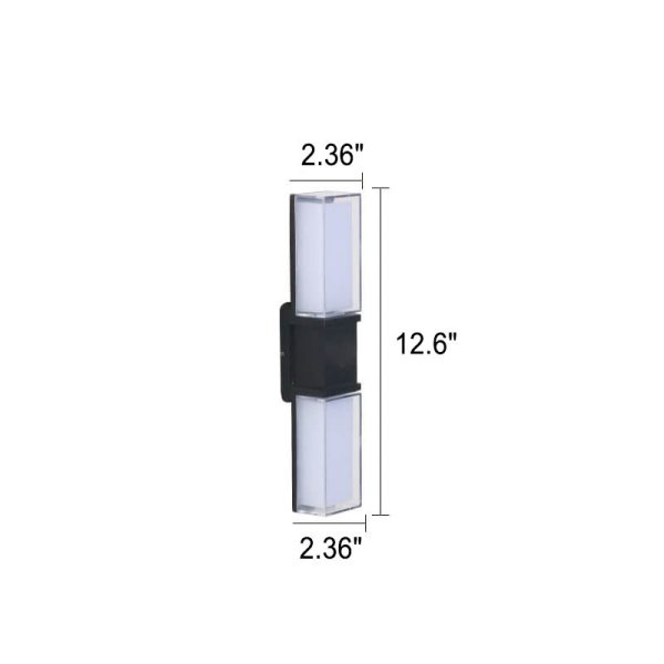 Modern Simple Rectangular Aluminum PC Induction Outdoor Waterproof LED Wall Sconce Lamp - Image 9