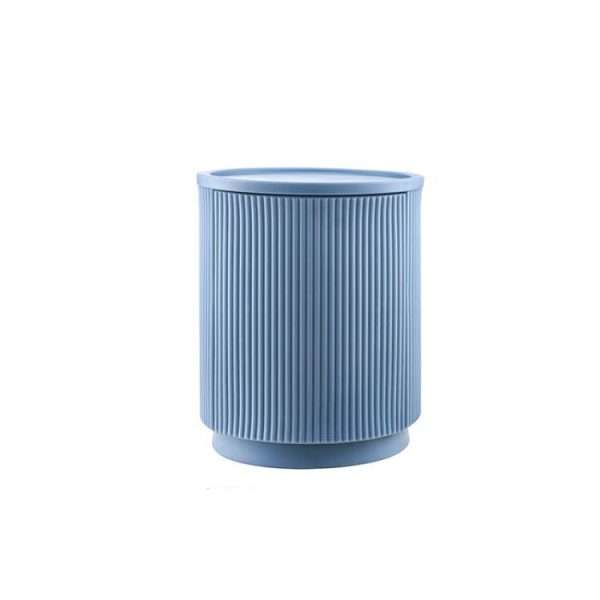 Modern Minimalist Cylinder PE Plastic Nightstand 2-Cabinet For Bedroom - Image 14
