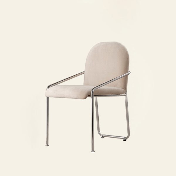Contemporary Nordic Square Velvet Stainless Steel Chair Backrest Armrest For Living Room - Image 15