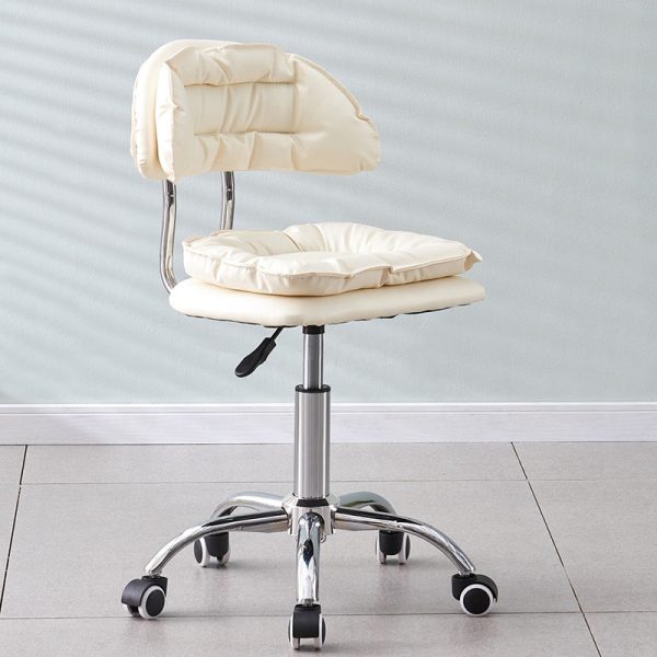 Modern Minimalist Square Cushion Leather Metal Bar Stool Backrest Height Adjustable For Dining Room - Image 20