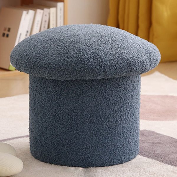 Contemporary Simplicity Mushroom Shape Velvet Pouf Footstool For Living Room - Image 17