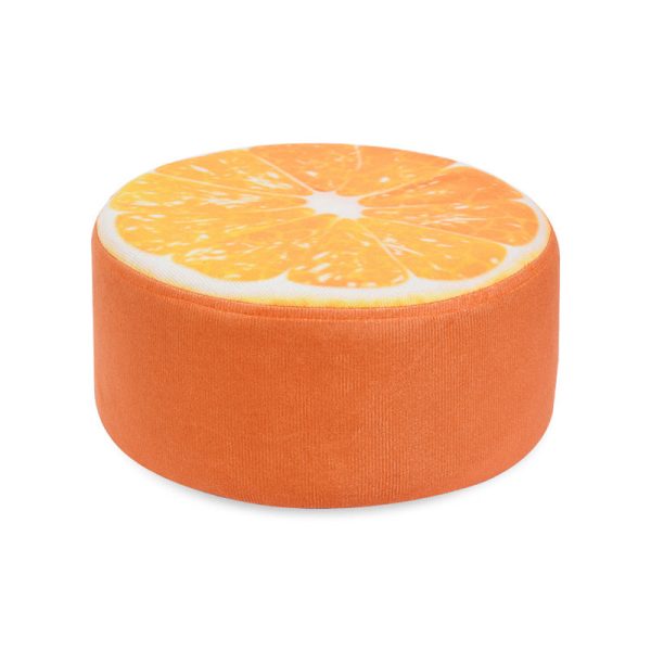 Contemporary Creative Fruit Pattern Round Fabric Pouf Footstool For Living Room - Image 11