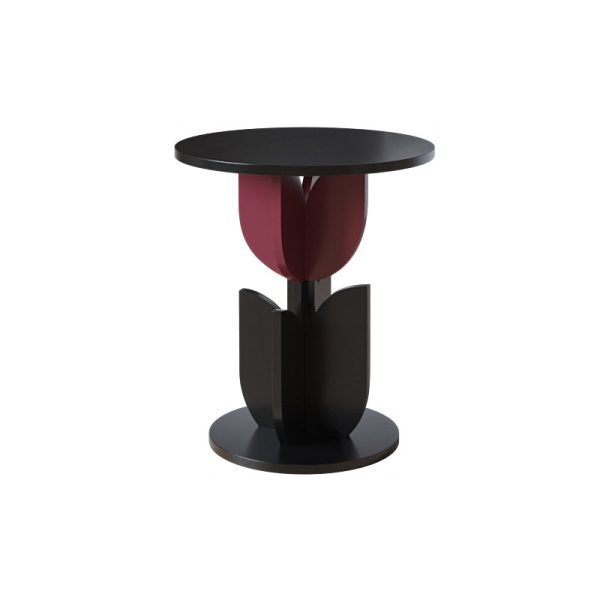 Contemporary Creative Petal Round Tabletop Pine Glass Side Table For Living Room - Image 18