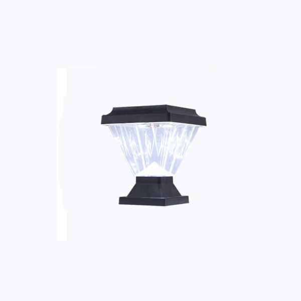 Modern Black Solar Die-Cast Aluminum Glass Outdoor Patio Waterproof Column Head Light - Image 21
