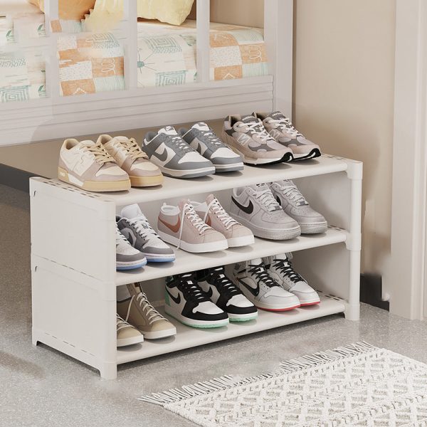 Modern Simplicity Rectangular Plastic Shoe Storage 3-Tier For Entryways - Image 2