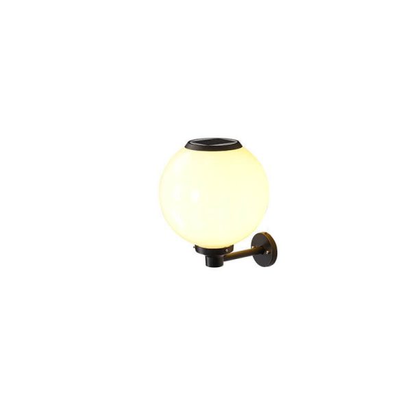Modern Outdoor Solar Round Ball Waterproof LED Wall Sconce Lamp - Image 16