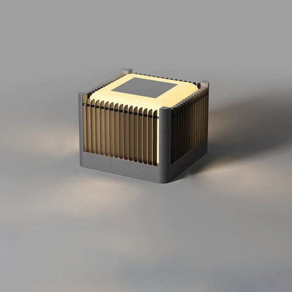 Modern Simplicity Solar Square Cube Stainless Steel Round LED Outdoor Landscape Light For Garden - Image 14