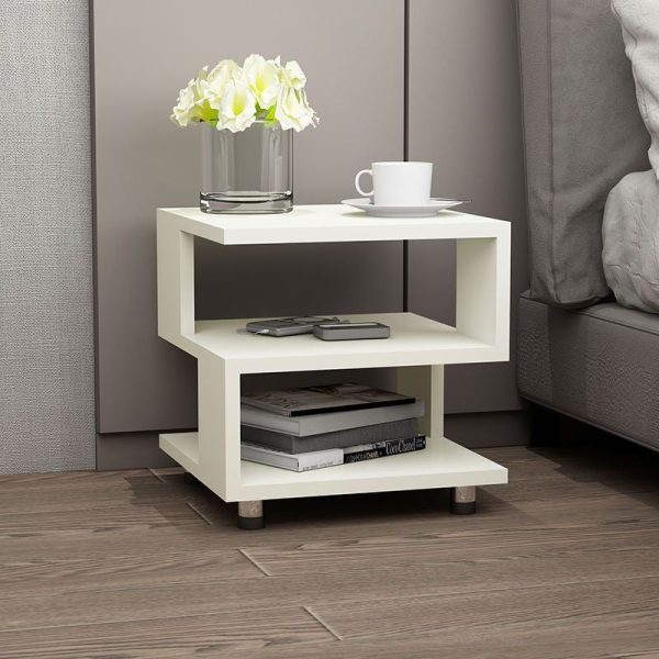 Contemporary Creative Square Cube Plate Side Table 3-Tier For Bedside - Image 6