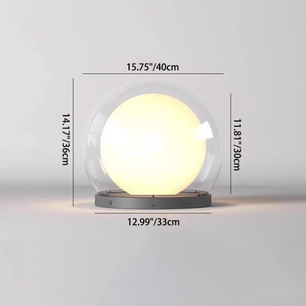Contemporary Creative Moon Stainless Steel PE PMMA 1-Light Outdoor Light For Garden - Image 5