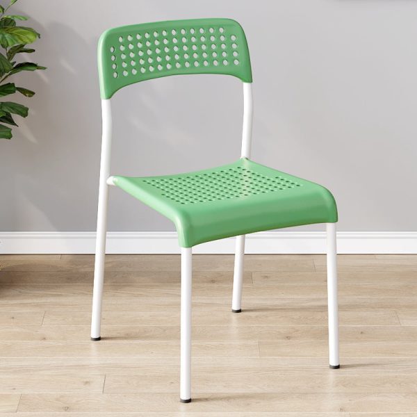 Modern Minimalist Square Plastic Iron Multi-Holes Dining Chair Backrest For Dining Room - Image 12