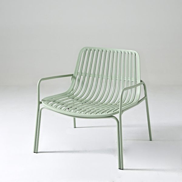 Contemporary Nordic Rectangular Steel Chair Backrest Armrest For Living Room - Image 3