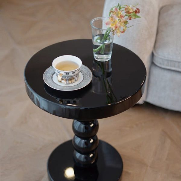 Traditional Vintage Round Beaded Wooden Coffee Table For Living Room - Image 12