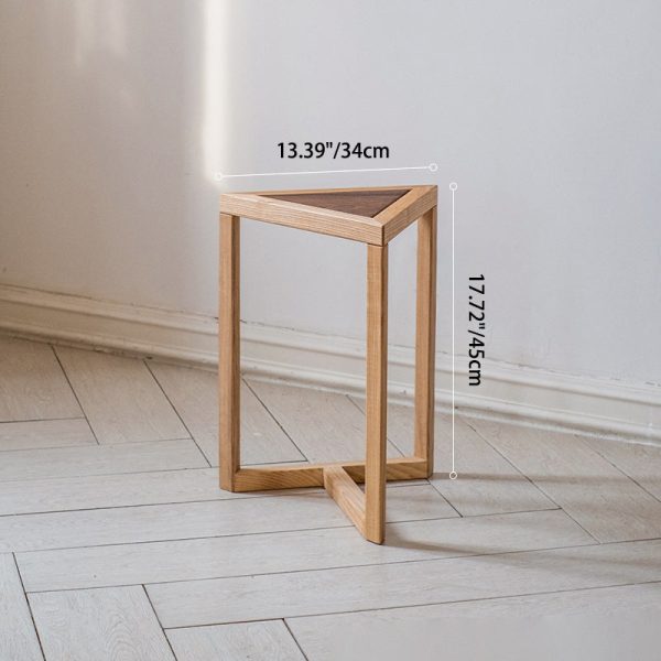 Modern Simplicity Round Triangle Square Wood End Table For Living Room - Image 6