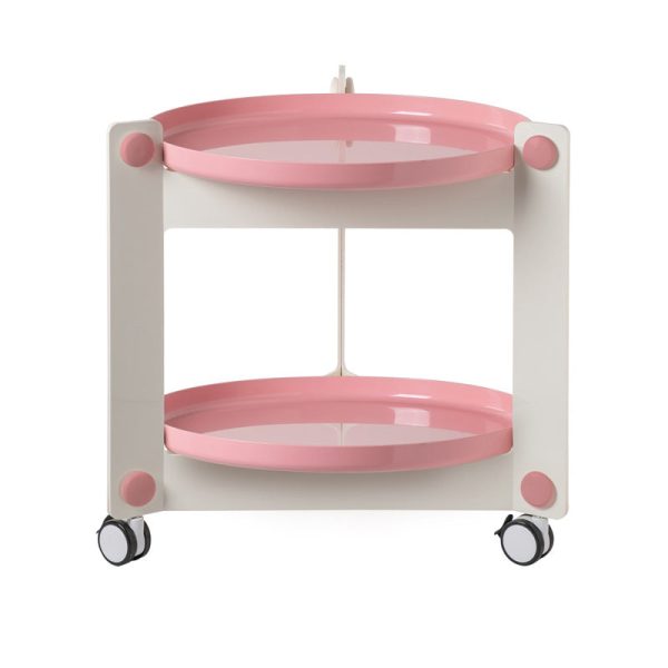 Contemporary Scandinavian Tray Top ABS Triangle Frame Movable End Table 2-Tier For Living Room - Image 18