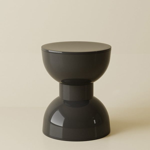 Contemporary Scandinavian Macaron Hourglass Shape Plastic Footstool For Entryways - Image 15