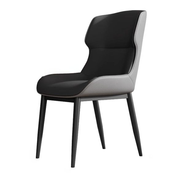 Modern Simplicity Square Cushion Artificial PU Leather Carbon Steel Dining Chair Backrest For Dining Room - Image 14