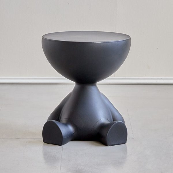 Modern Minimalist Small Flat Round PP End Table 1-Tier For Living Room - Image 12