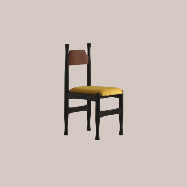 Traditional Vintage Wood Curved Frame Velvet Dining Chair Backrest For Dining Room - Image 20