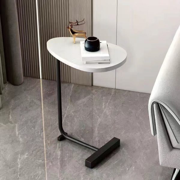 Contemporary Simplicity Water Drop Shape Iron Frame End Table For Living Room - Image 3