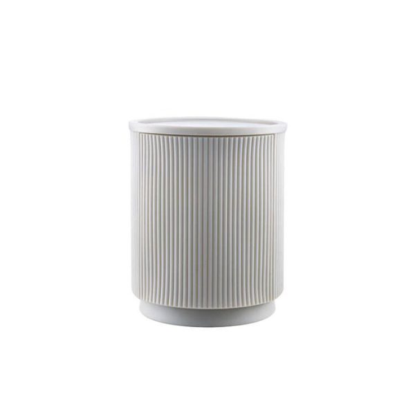 Modern Minimalist Cylinder PE Plastic Nightstand 2-Cabinet For Bedroom - Image 15