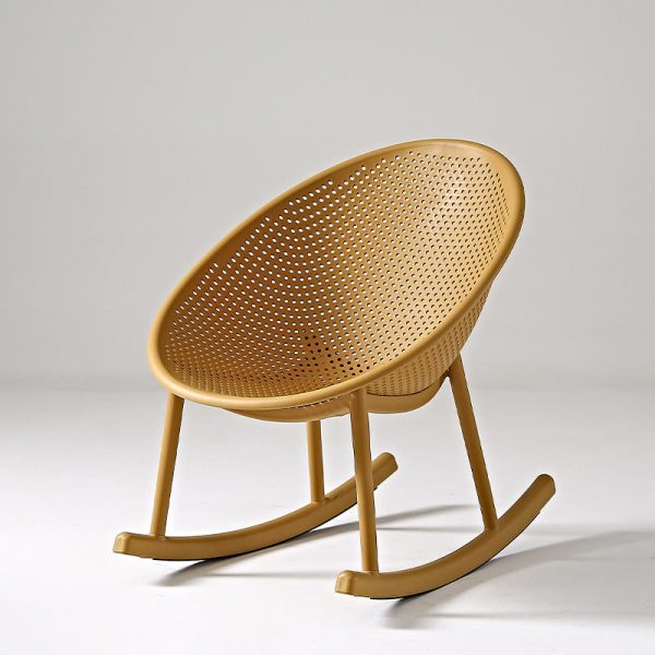 Contemporary Creative Oval PP Plastic Chair Backrest Armrest For Living Room - Image 9