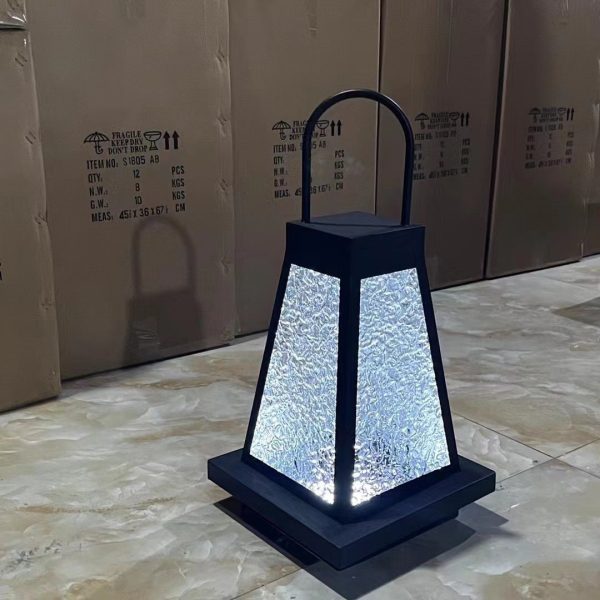 Modern Minimalist Waterproof Solar Trapezoidal Hardware Acrylic 1-Light Landscape Light For Garden - Image 9