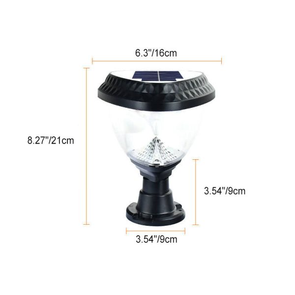 Modern Simplicity Solar Hexagonal Quadrilateral Triangle Round ABS Acrylic LED Post Head Light For Garden - Image 6
