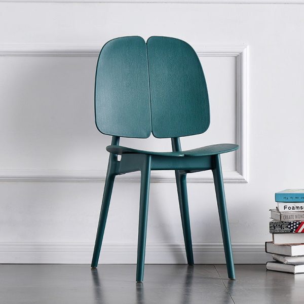 Modern Minimalist Square Frame PP Plastic Dining Chair Backrest For Dining Room - Image 16