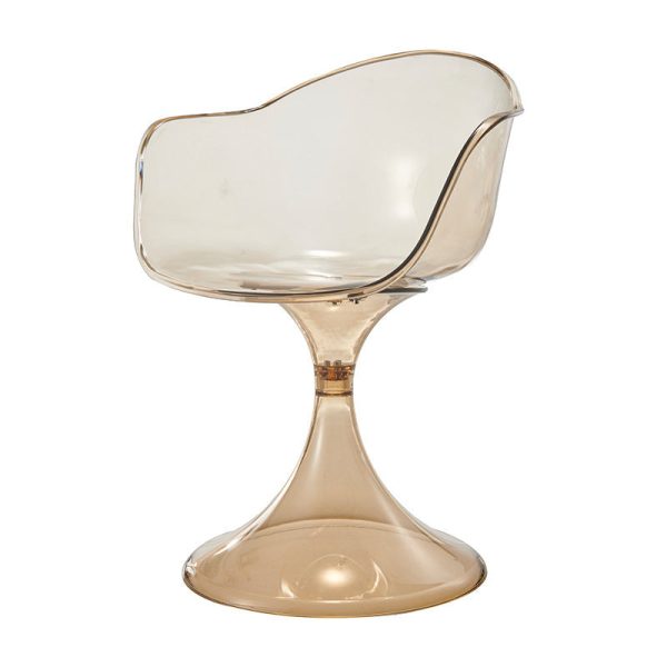 Contemporary Nordic Acrylic Plastics Arc Design Dining Chair Backrest For Dining Room - Image 11