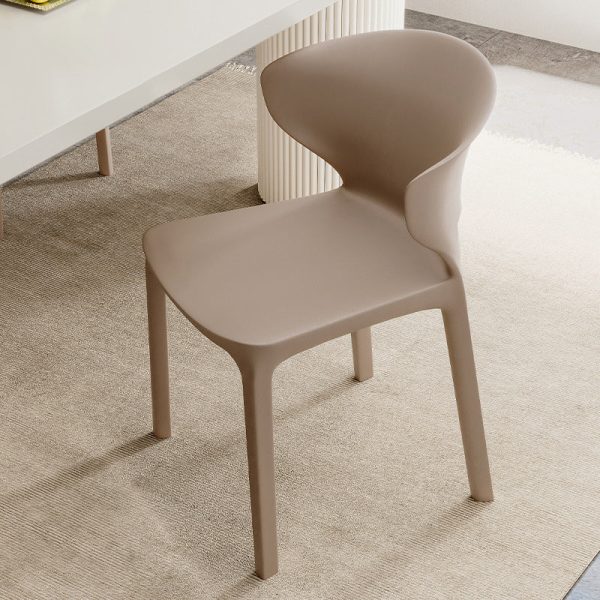 Contemporary Scandinavian PP Plastic Velvet Square Ergonomivally Design Stackable Dining Chair Backrest For Dining Room - Image 22
