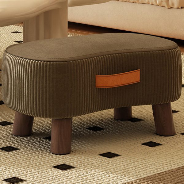 Contemporary Creative Round Velvet Upholstered Portable Footstool Low Stool For Living Room - Image 15