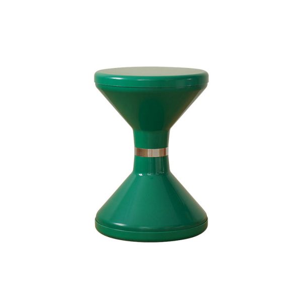 Contemporary Scandinavian ABS Round Hourglass End Table Portable For Living Room - Image 12