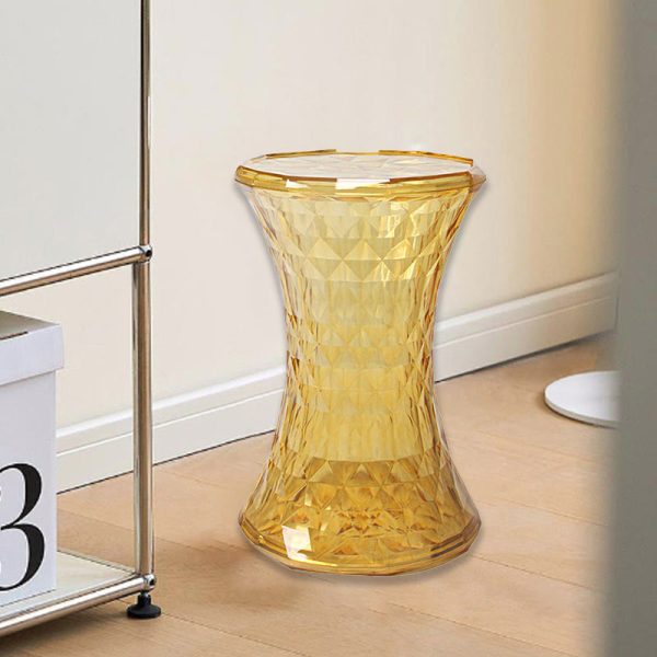 Contemporary Nordic Column Acrylic Chair Backless Armless For Living Room - Image 12
