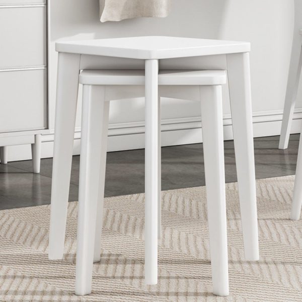 Traditional Chinese Solid Wood Square Stackable Low Stool Backless For Living Room - Image 11