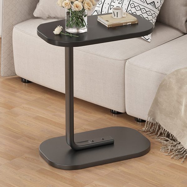 Modern Minimalist Rectangular PVC Artificial Panel End Table For Living Room - Image 3