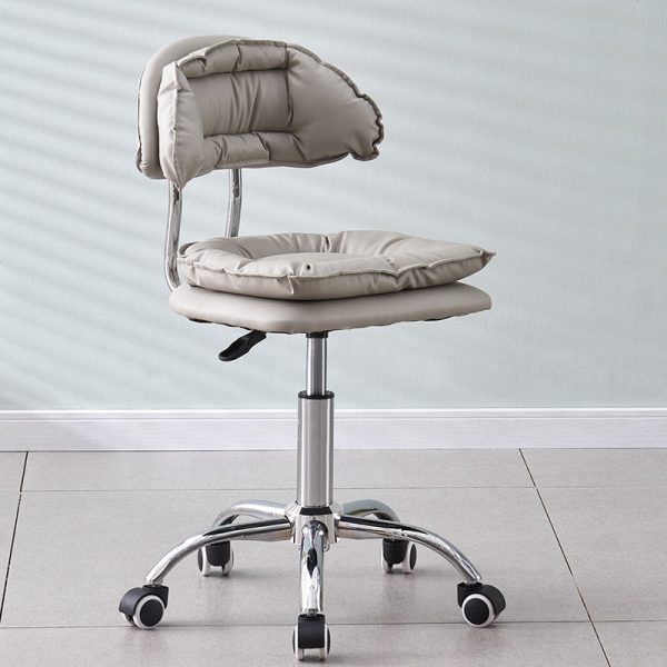 Modern Minimalist Square Cushion Leather Metal Bar Stool Backrest Height Adjustable For Dining Room - Image 21