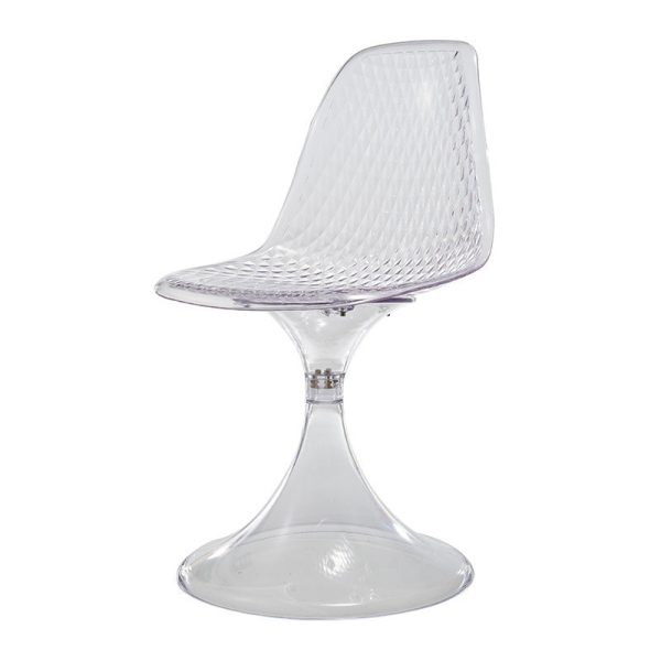 Contemporary Nordic Acrylic Plastics Arc Design Dining Chair Backrest For Dining Room - Image 12